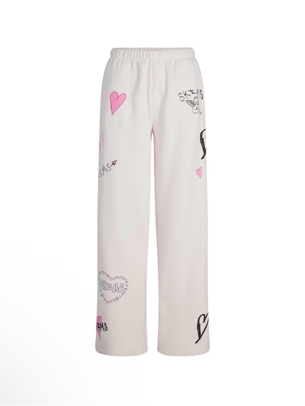 ๐ธ SKIMS Cotton Fleece Classic Straight Leg Pant | Barely Pink Angel | S | NWT - Picture 2 of 7